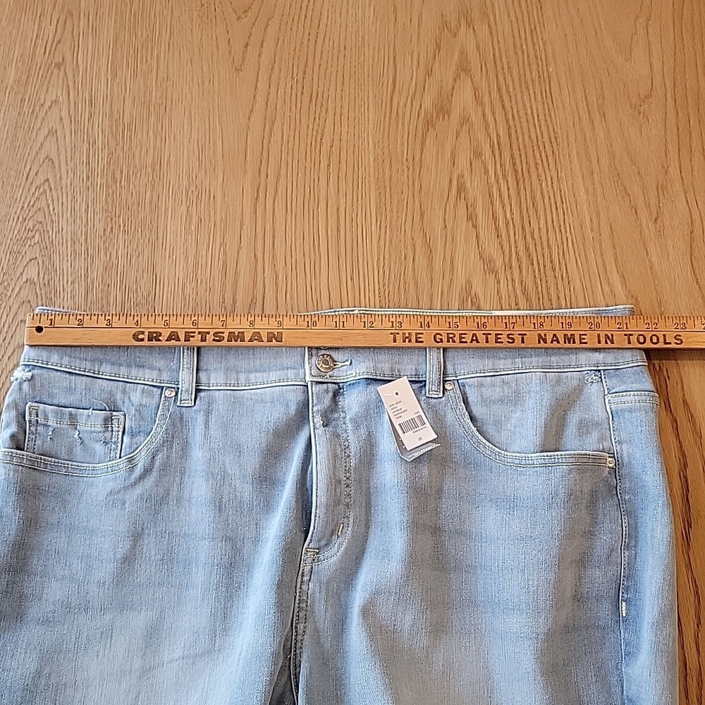 Lane Bryant Womens Size 24 Tighter Tummy Jeans High Rise Pedal Stretch Denim Mom - Picture 8 of 11